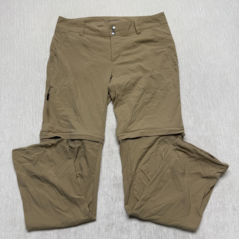 Columbia Convertible Pants Omni Shield Hiking Trail II Stretch Womens 10 Khaki